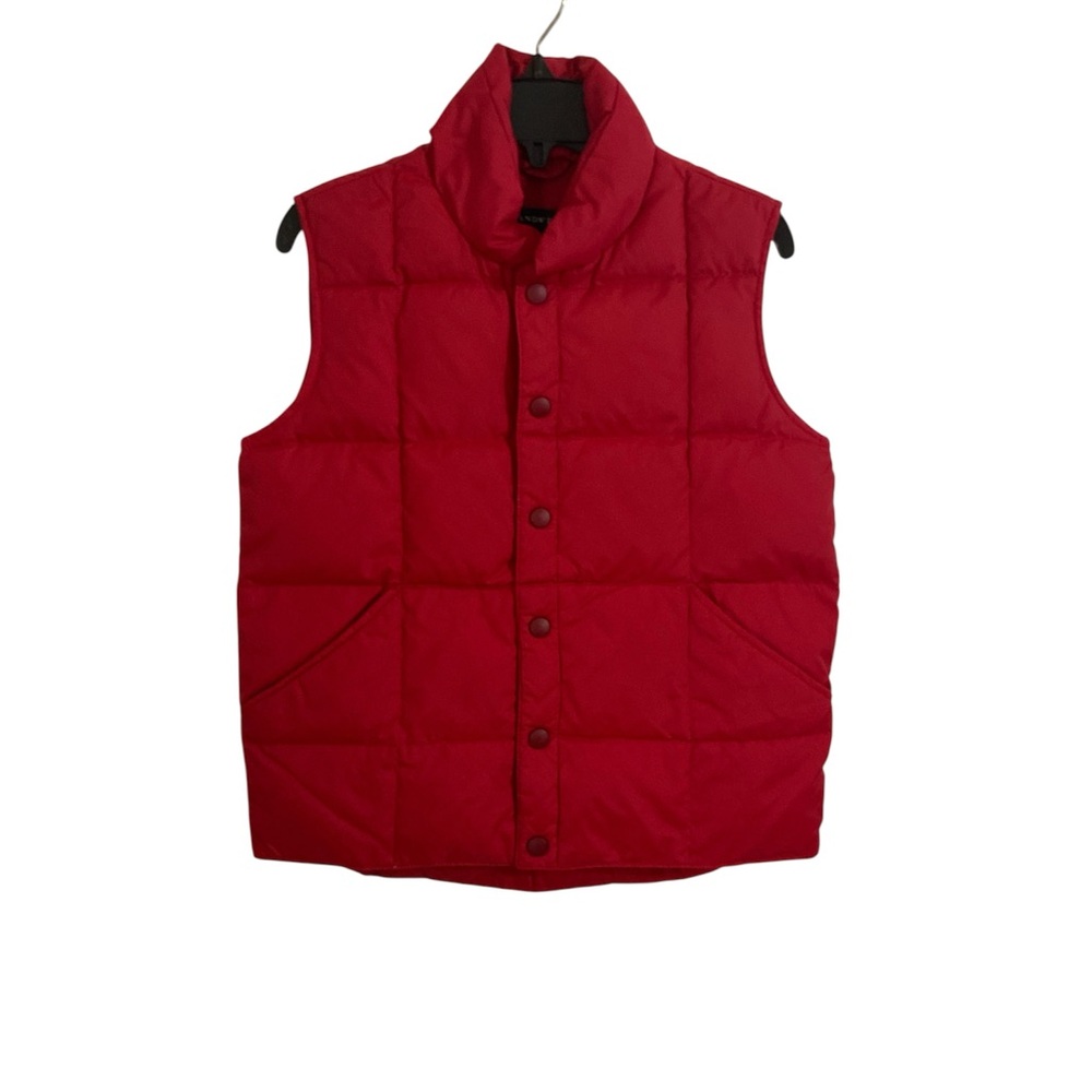 Lands' End Men's Red Quilted Vest
